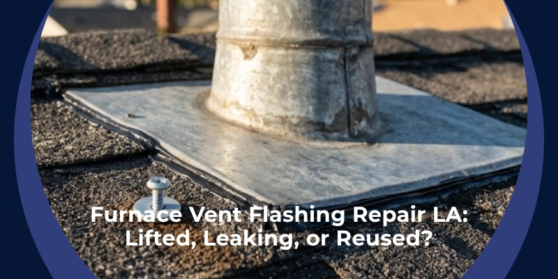 furnace exhaust vent flashing repair Los Angeles